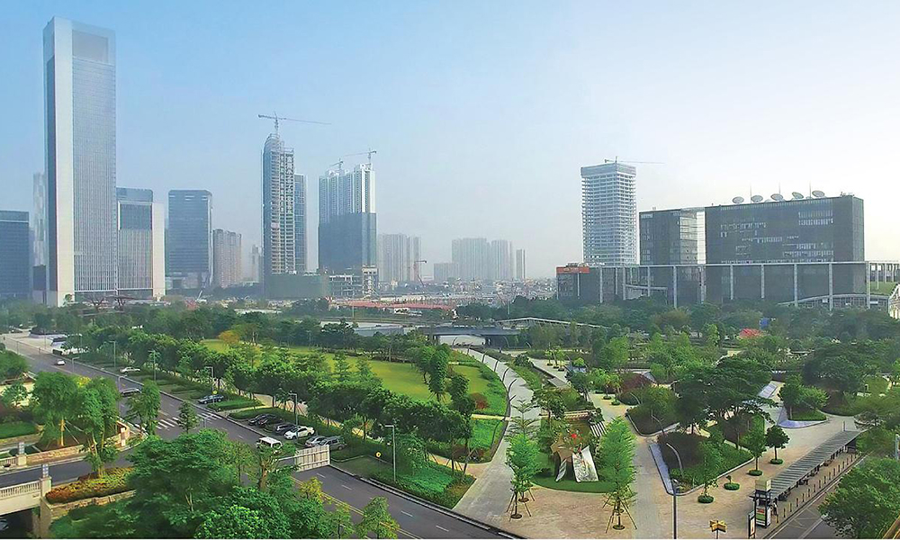 广东佛山新城新闻中心绿化景观工程项目